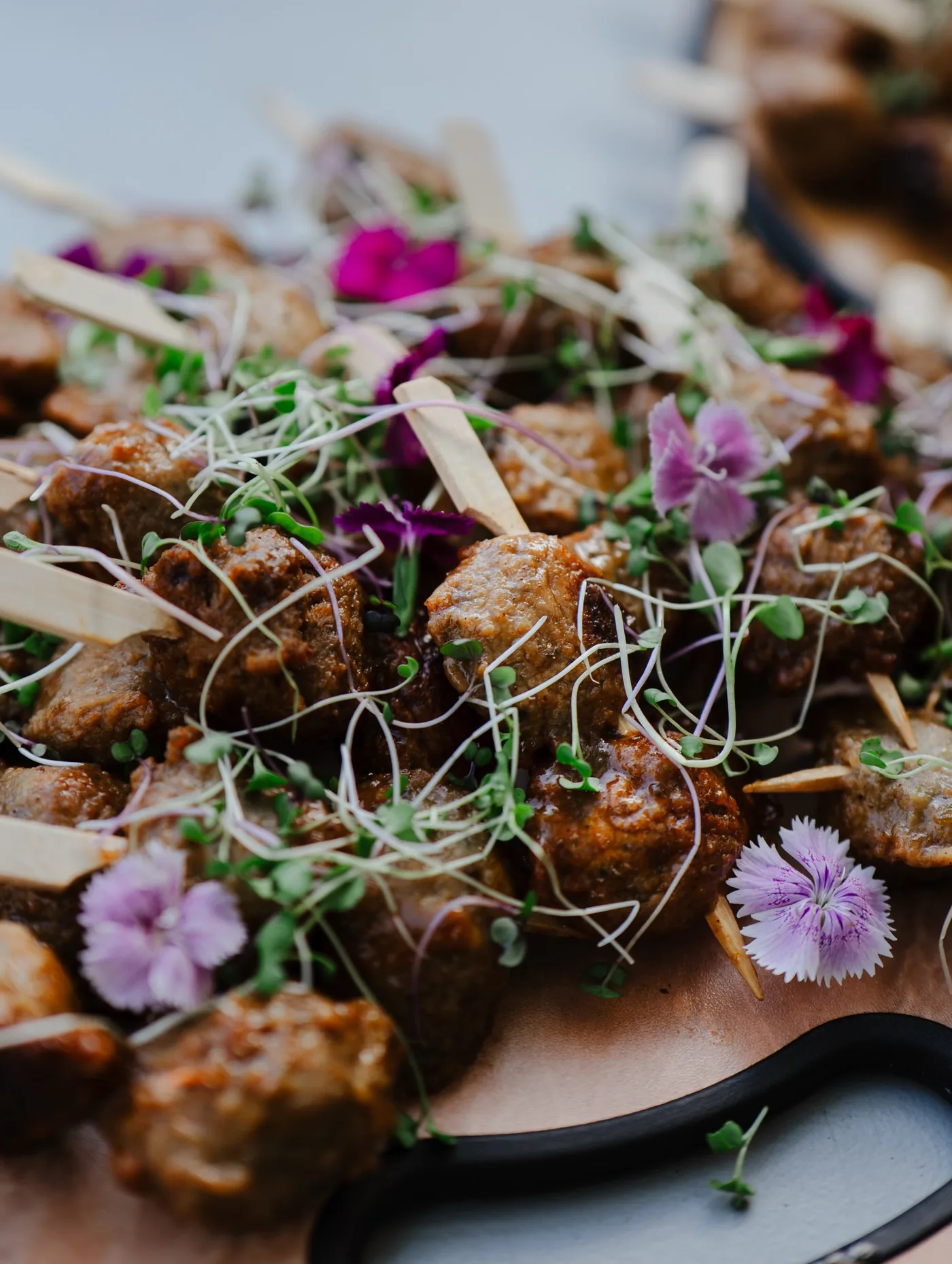A refined Meraki plated dish for a Caribbean dinner party class